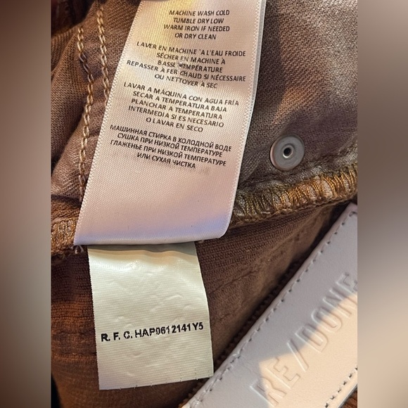 RE/DONE Jeans Women’s Size 26 70s Corduroy Loose Flare in Ginger Corduroy - Picture 15 of 15